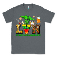 Charcoal Heather lvn juneteenth licensed vocational nurse with croc Classic Tee - AdoDesignShop