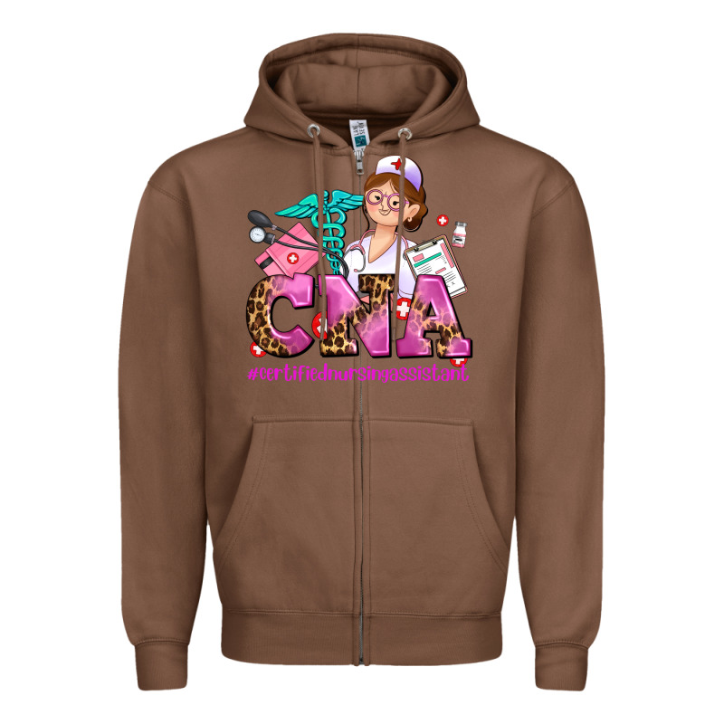 Cna Certified Nursing Assistant Zipper Hoodie by AdoDesignShop | Teevron