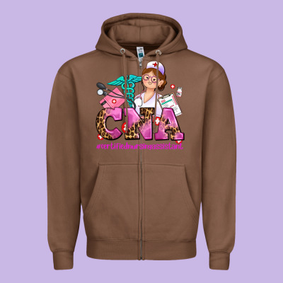 Cna Certified Nursing Assistant Zipper Hoodie Designed By Adodesignshop
