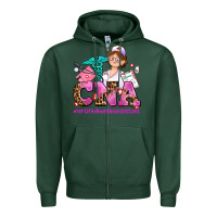 Sports Green cna certified nursing assistant Zipper Hoodie - AdoDesignShop