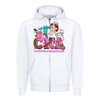 White cna certified nursing assistant Zipper Hoodie - AdoDesignShop