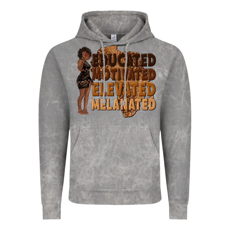 Educated Motivated Elevated Melanated Vintage Hoodie by texasbilliewilder | Teevron