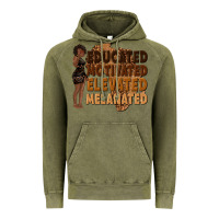 Vintage Olive educated motivated elevated melanated Vintage Hoodie - texasbilliewilder