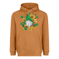 Meerkat st patrick's day shamrock sunflowers gnome Heavyweight Hoodie - MaliasSmallBusiness