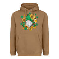 Toasted Coconut st patrick's day shamrock sunflowers gnome Heavyweight Hoodie - MaliasSmallBusiness