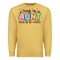 Antique Gold being an aunt makes my life complete Premium Sweatshirt - MaliasSmallBusiness