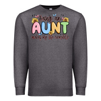 Charcoal Heather being an aunt makes my life complete Premium Sweatshirt - MaliasSmallBusiness