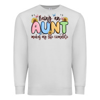 Dove Grey being an aunt makes my life complete Premium Sweatshirt - MaliasSmallBusiness
