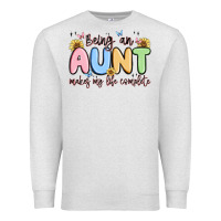 Oatmeal Heather being an aunt makes my life complete Premium Sweatshirt - MaliasSmallBusiness