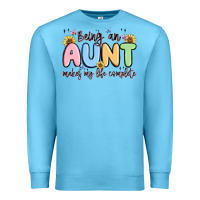 Ocean Blue being an aunt makes my life complete Premium Sweatshirt - MaliasSmallBusiness