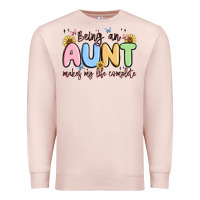 Pale Pink being an aunt makes my life complete Premium Sweatshirt - MaliasSmallBusiness