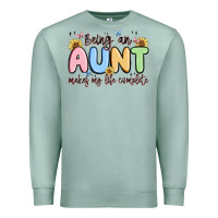 Seafoam being an aunt makes my life complete Premium Sweatshirt - MaliasSmallBusiness