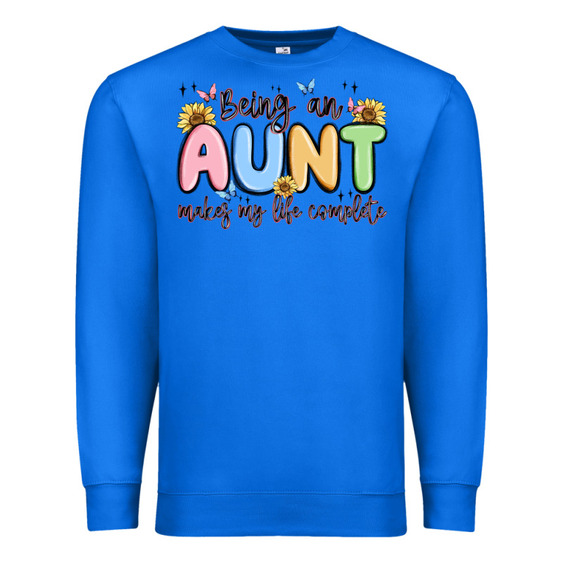 Being An Aunt Makes My Life Complete Premium Sweatshirt by MaliasSmallBusiness | Teevron