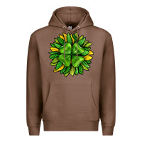 Chestnut St. Patricks Sunflower With Clover Premium Hoodie - BundleAndBundleShop