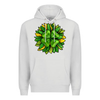 Dove Grey St. Patricks Sunflower With Clover Premium Hoodie - BundleAndBundleShop