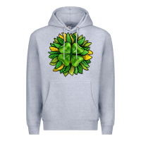 Heather Grey St. Patricks Sunflower With Clover Premium Hoodie - BundleAndBundleShop