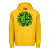 Lemon St. Patricks Sunflower With Clover Premium Hoodie - BundleAndBundleShop