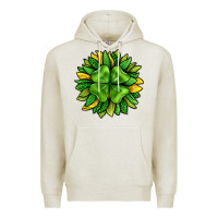 Oatmeal Heather St. Patricks Sunflower With Clover Premium Hoodie - BundleAndBundleShop