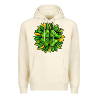 Sandshell St. Patricks Sunflower With Clover Premium Hoodie - BundleAndBundleShop