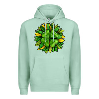 Seafoam St. Patricks Sunflower With Clover Premium Hoodie - BundleAndBundleShop
