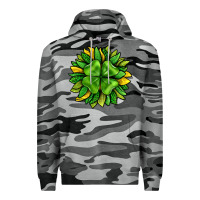 Slate Camo St. Patricks Sunflower With Clover Premium Hoodie - BundleAndBundleShop