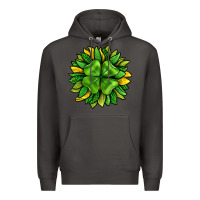 Smoke St. Patricks Sunflower With Clover Premium Hoodie - BundleAndBundleShop