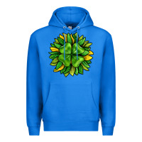 True Royal St. Patricks Sunflower With Clover Premium Hoodie - BundleAndBundleShop