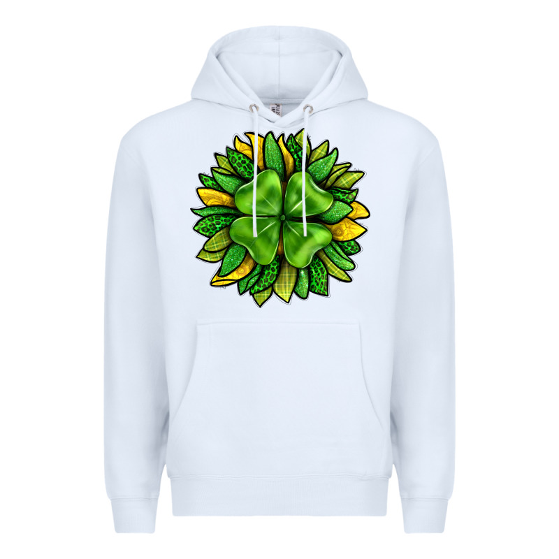 St. Patricks Sunflower With Clover Premium Hoodie by BundleAndBundleShop | Teevron