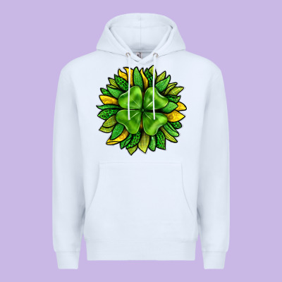 St. Patricks Sunflower With Clover Premium Hoodie Designed By Bundleandbundleshop