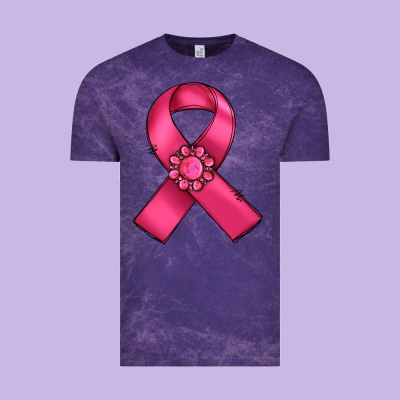 Breast Cancer Awareness Ribbon Vintage Tee Designed By Ranaportraitstore