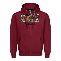 Burgundy highland cow 2022 Zipper Hoodie - JahusDesignShop