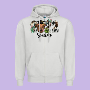 Highland Cow 2022 Zipper Hoodie Designed By Jahusdesignshop