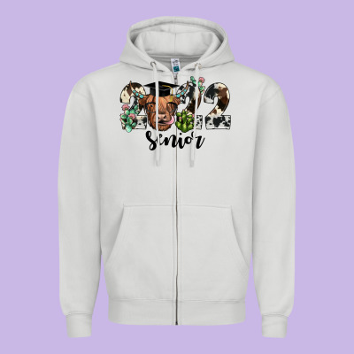 Highland Cow 2022 Zipper Hoodie Designed By Jahusdesignshop