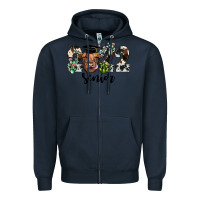Navy highland cow 2022 Zipper Hoodie - JahusDesignShop