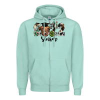 Seafoam highland cow 2022 Zipper Hoodie - JahusDesignShop