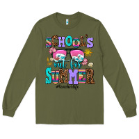 Army Green school's out for summer teacherlife Long Sleeve Tee - AdoDesignShop