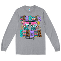 Heather Grey school's out for summer teacherlife Long Sleeve Tee - AdoDesignShop