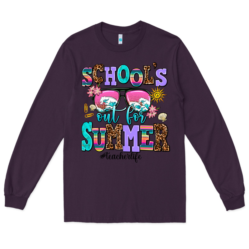 School's Out For Summer Teacherlife Long Sleeve Tee by AdoDesignShop | Teevron