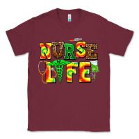 Burgundy juneteenth nurse life Classic Tee - AdoDesignShop