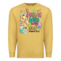 Antique Gold easter jesus fills my cup Premium Sweatshirt - MaliasSmallBusiness