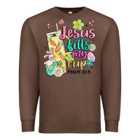 Chestnut easter jesus fills my cup Premium Sweatshirt - MaliasSmallBusiness