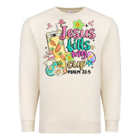 Sandshell easter jesus fills my cup Premium Sweatshirt - MaliasSmallBusiness