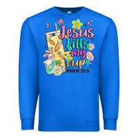 True Royal easter jesus fills my cup Premium Sweatshirt - MaliasSmallBusiness