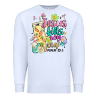 White easter jesus fills my cup Premium Sweatshirt - MaliasSmallBusiness