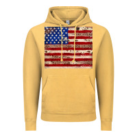 Vintage Mustard American flag leopard cowhide Vintage Hoodie - JahusDesignShop