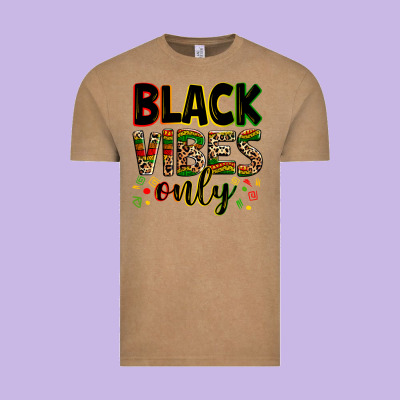 Black Vibes Only Vintage Tee Designed By Zillion Design Studio