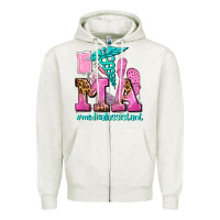 Oatmeal Heather m a medical assistant Zipper Hoodie - AdoDesignShop