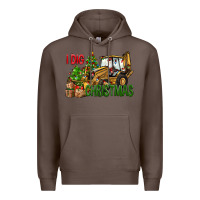 Coffee I Dig Christmas Backhoe Loader Premium Hoodie - BundleAndBundleShop