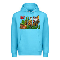 I Dig Christmas Backhoe Loader Premium Hoodie | Teevron
