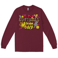 Burgundy it is a softball kinda day Long Sleeve Tee - JahusDesignShop